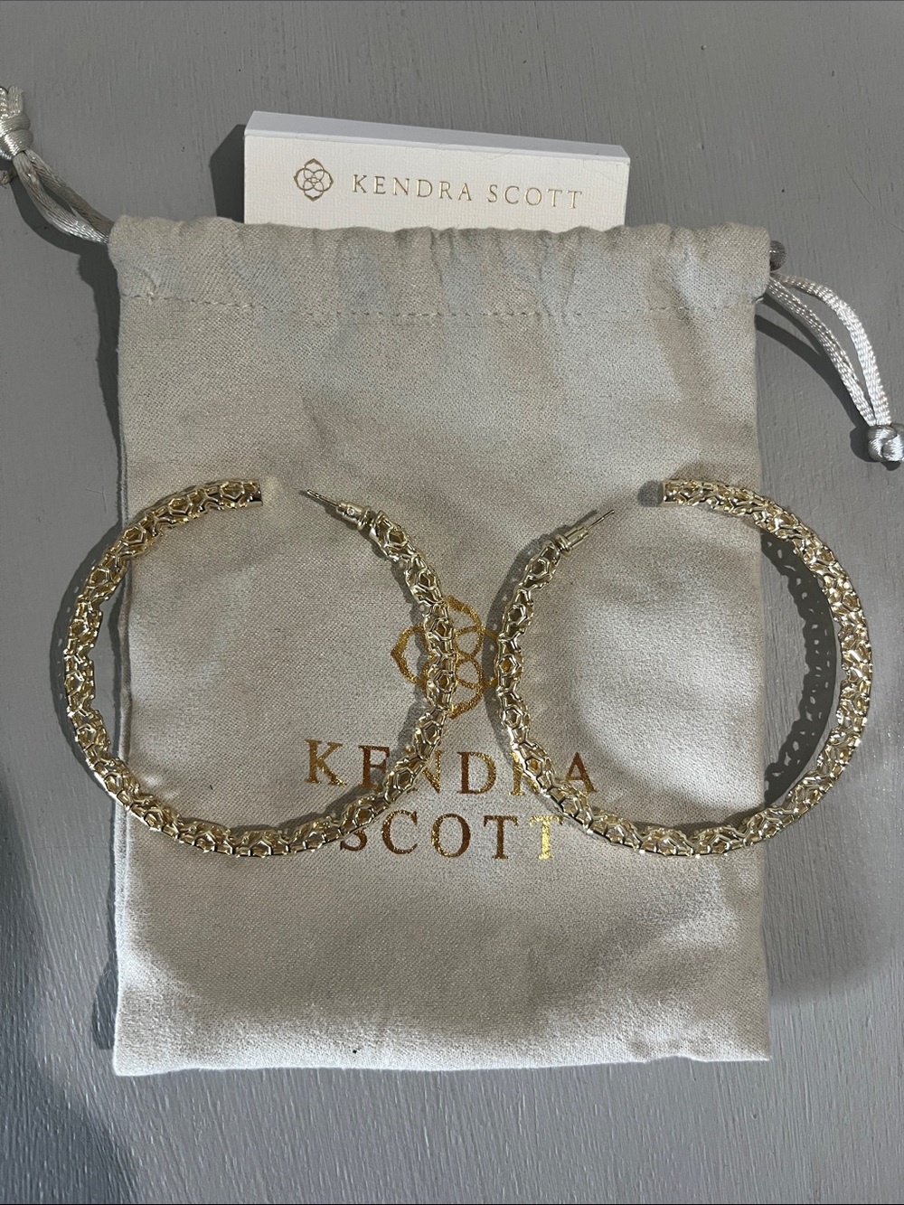 Kendra Scott Gold Filigree Hoop Earrings